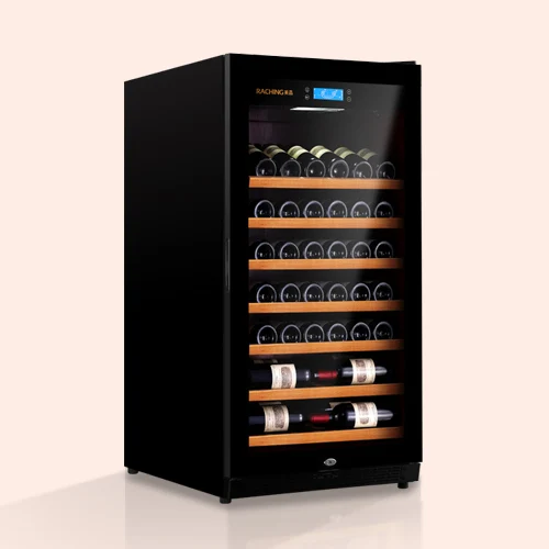 Factory Direct Offer Raching Non-electroplated piano paint Solid Wooden Wine Cabinet For Red Wine And Champagne White wine