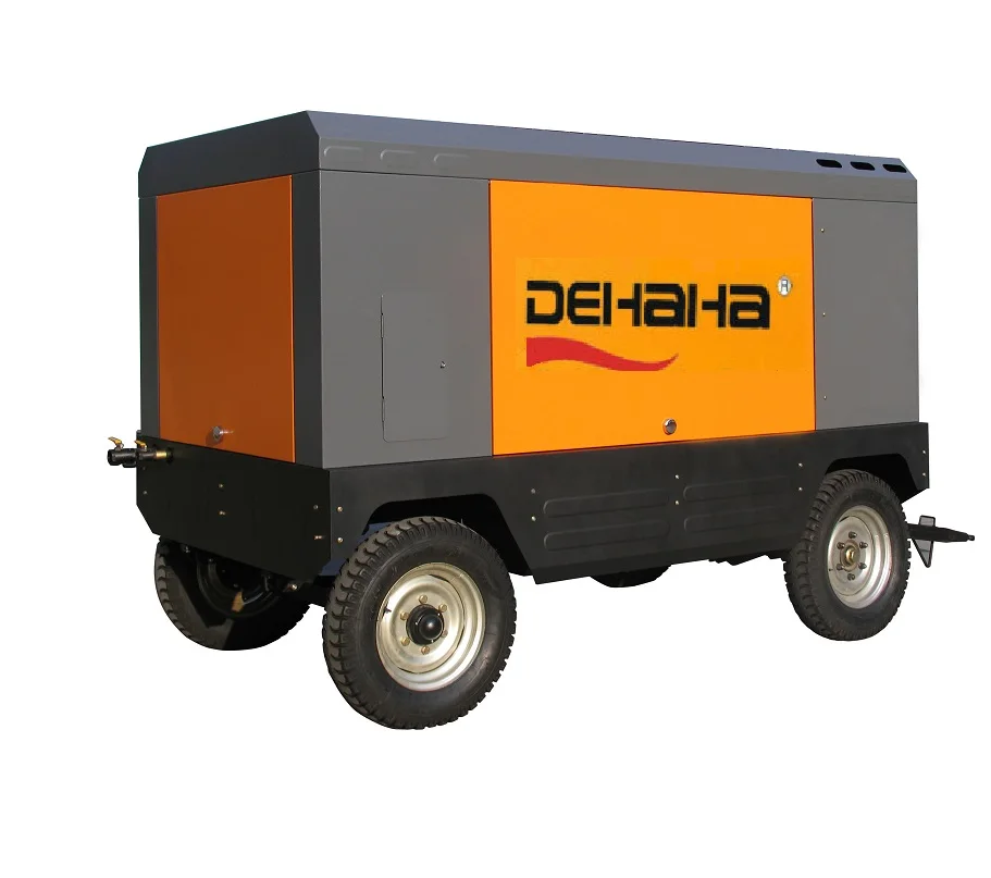 Мобильный дизельный двигатель воздушный компрессор для горнодобывающей