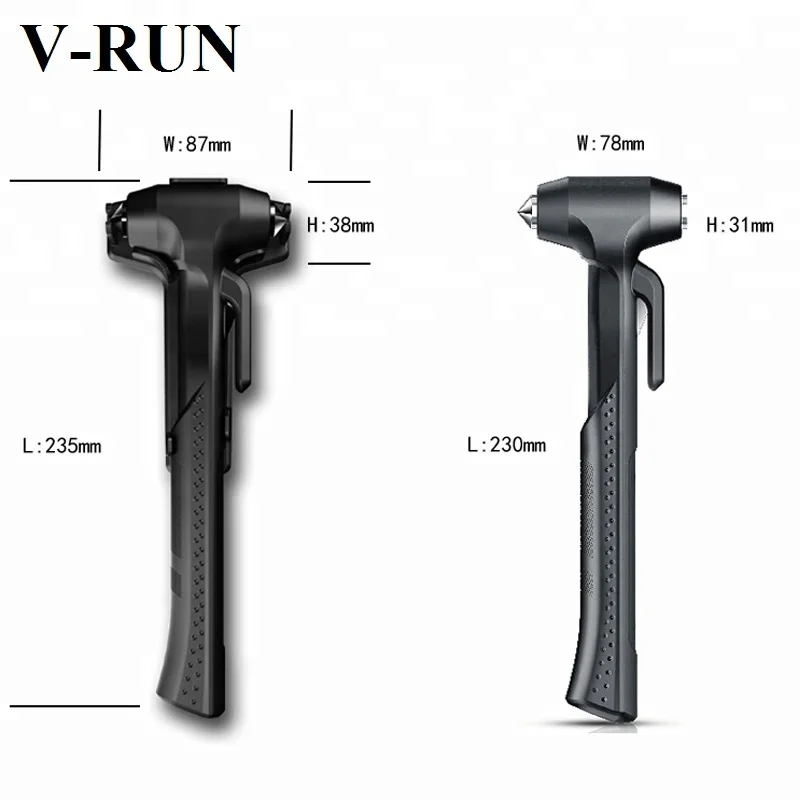 Seatbelt Cutter Window Breaker Car Safety Hammer with Long Handle