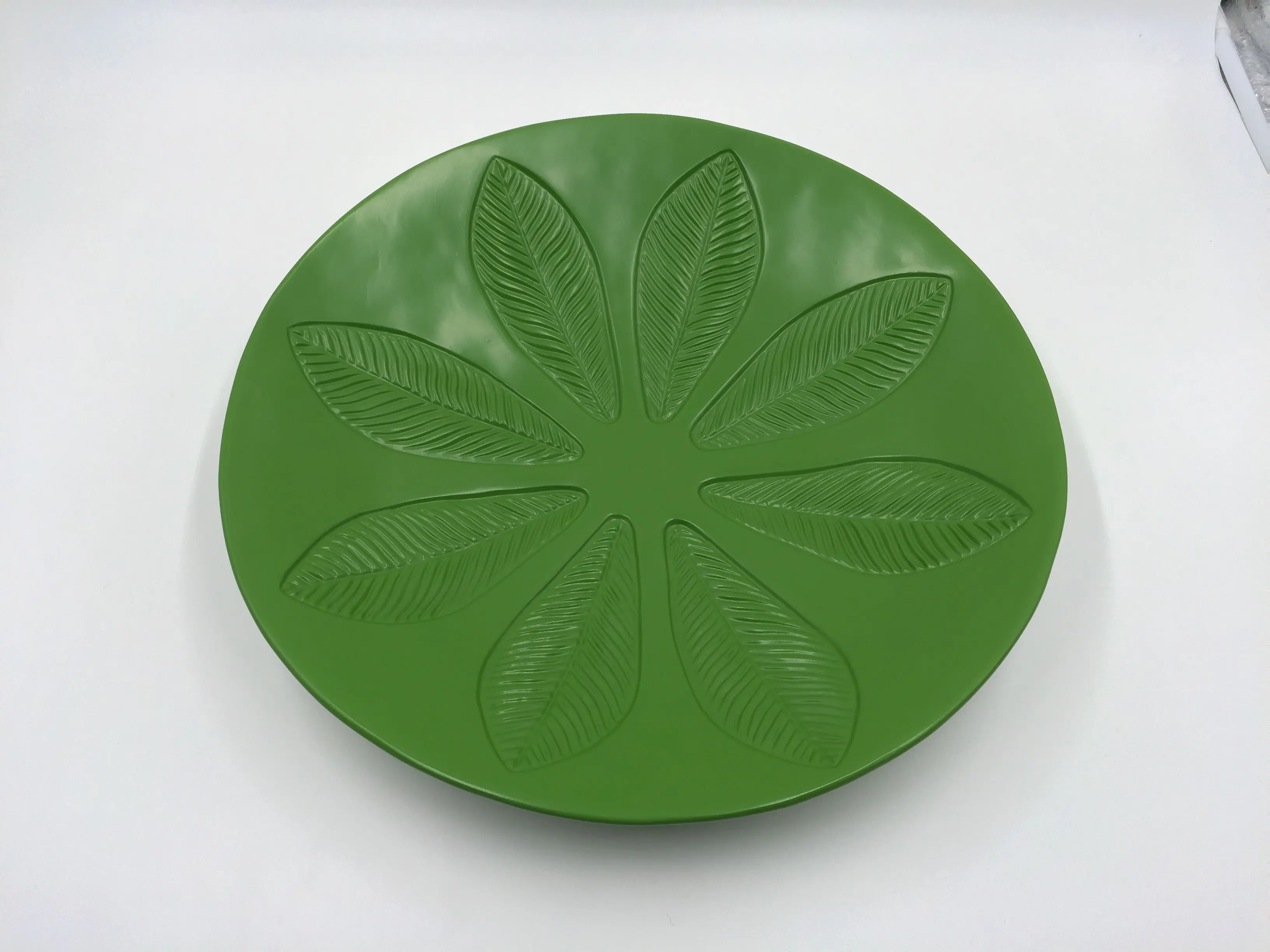 2019 Home Brand  Dinner ware Leaf Shape Resin Fruit Dishes Certified  Food Palm Leaf Plates