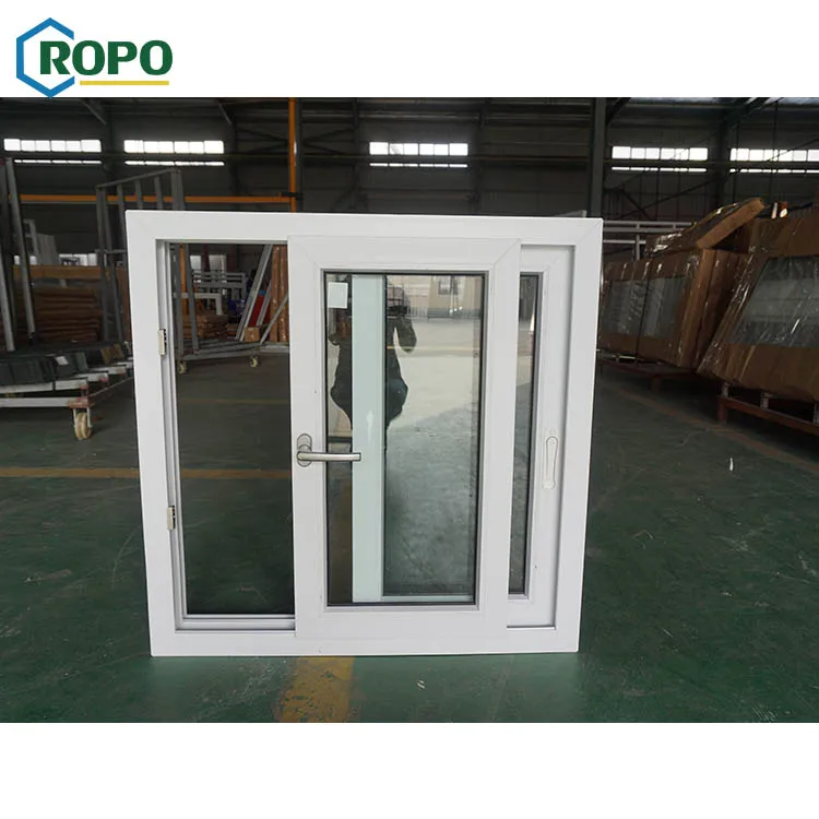 10 Year Warranty German Veka White Hurricane Impact House Plastic Slide Glass Vinyl Sliding PVC Window