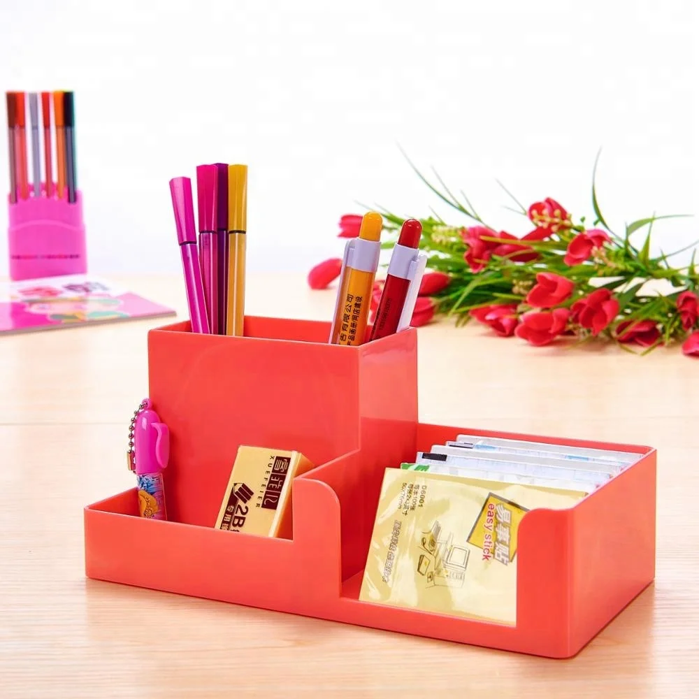 
Promotional Colorful Plastic Pen Holder Custom Logo 
