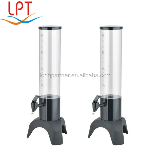 Hot sale 1.5L beer dispenser with ice cube cast base 3L beverage tower dispenser