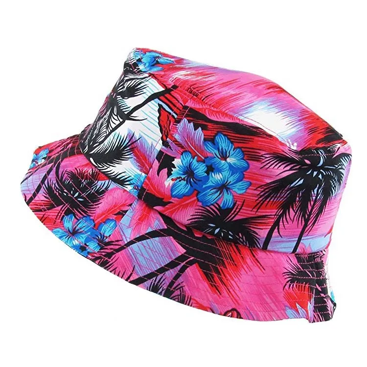 All Over Print Kids Hawaiian Bucket Hat Summer Sun Cap Boonie Hat