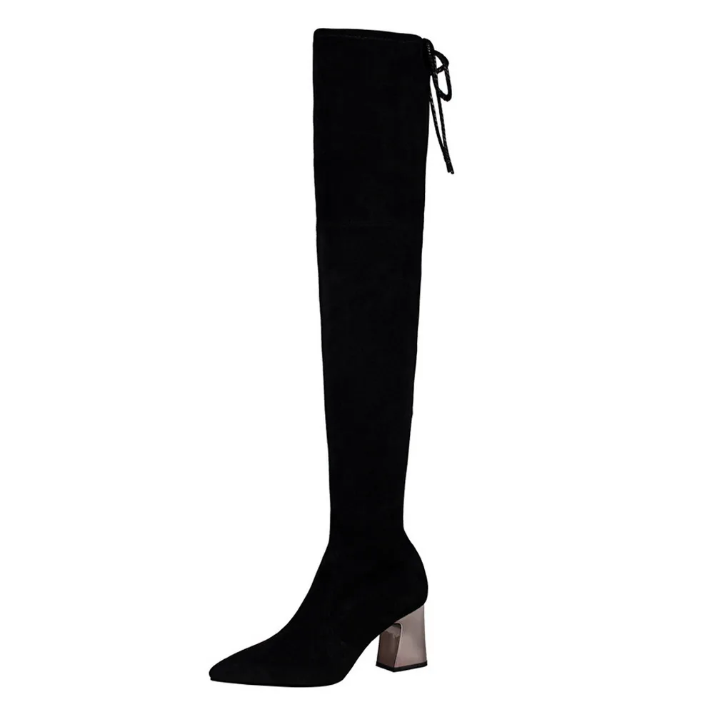 over knee boots tight black suede sexy over knee boots