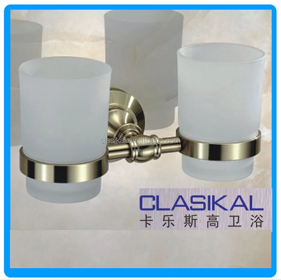 
221-6 CLASIKAL Sanitary ware double cup tumbler holder 