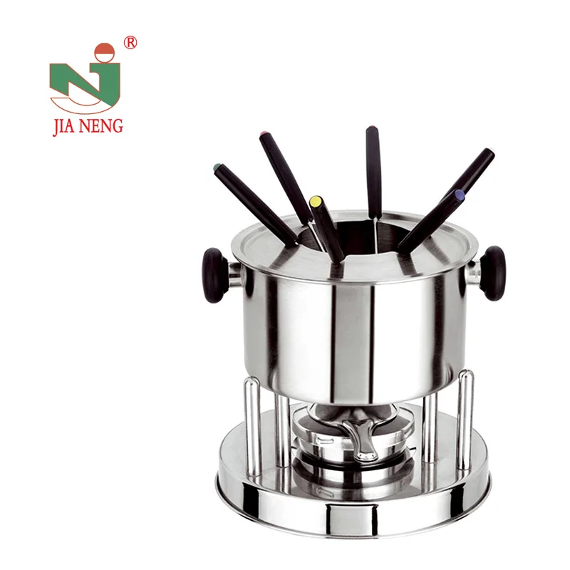 Professional cheese maker,10 pcs chocolate fondue set, stainless steel fondue