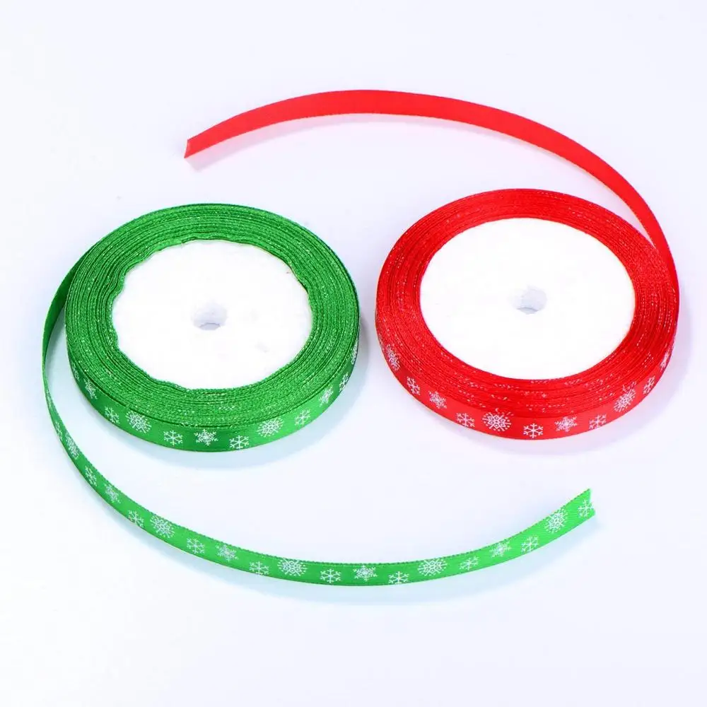 20mm custom white dots red and green ribbon for cake decoration polyester ribbon