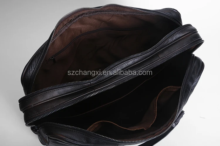 Wholesale Custom High Quality Genuine Leather Shoulder Business Bags