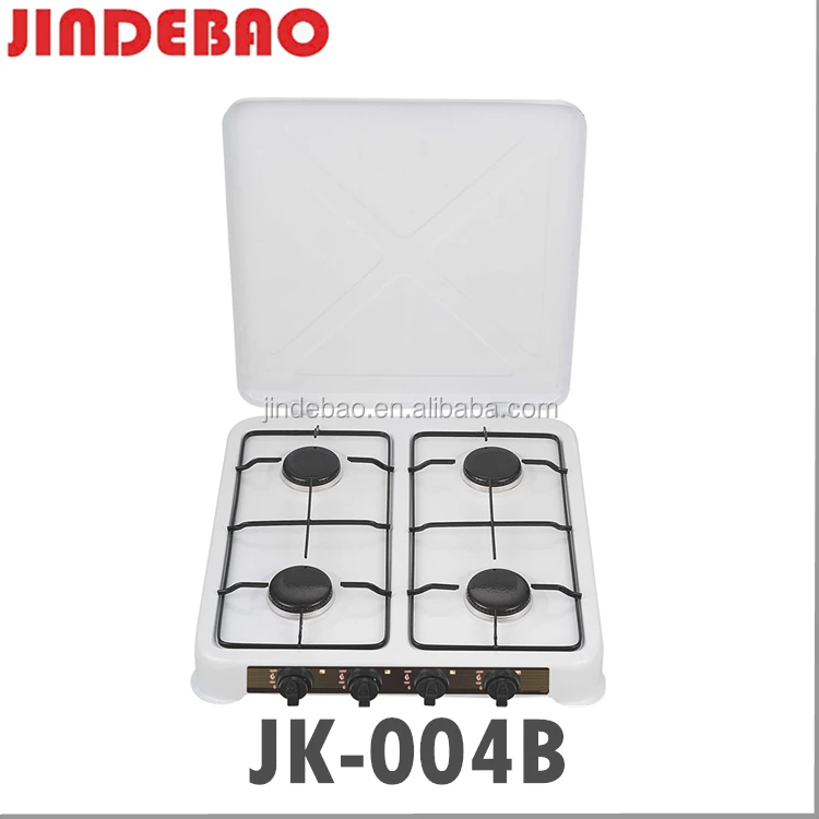 JK-004B Europe Popular Gas Range 4 Burner Portable Cooker with Cover