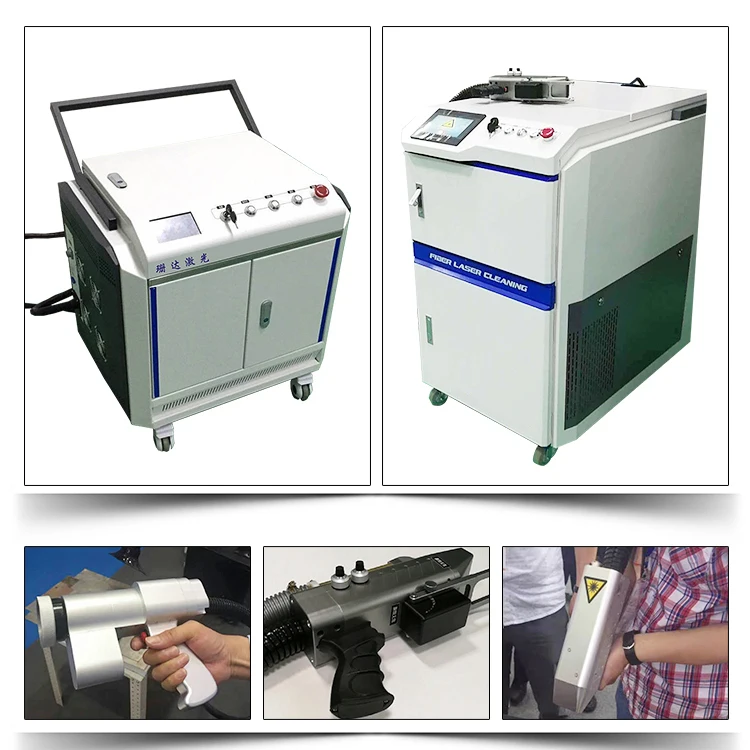 50W 70W 100W 200W 350W Handheld Fiber Laser Removal Equipment for Glue and Rust