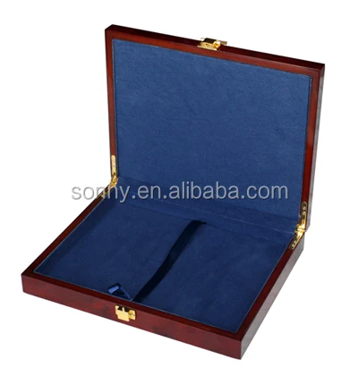 Luxury Glossy Lacquered Wooden Coin Box Medal Box Badge Display Box