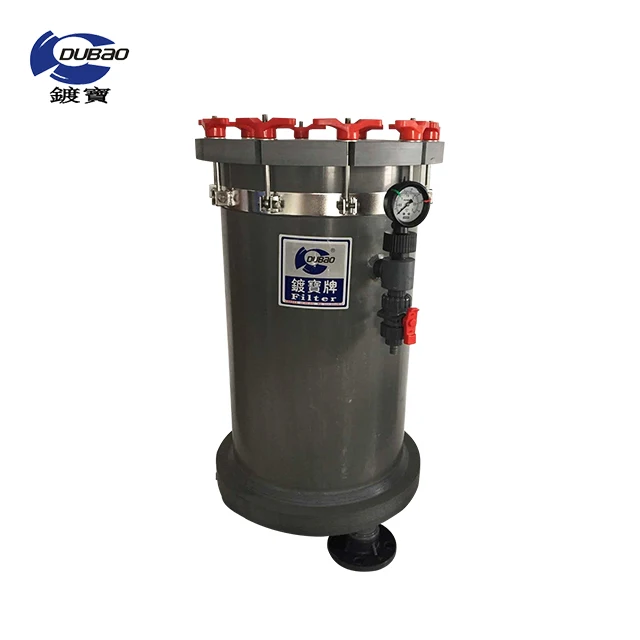 PVC chrome plated filter housing with cartridge filter for chrome plating