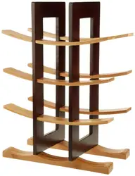 Bamboo 12 Bottle Countertop Accessories Counter Wine Rack