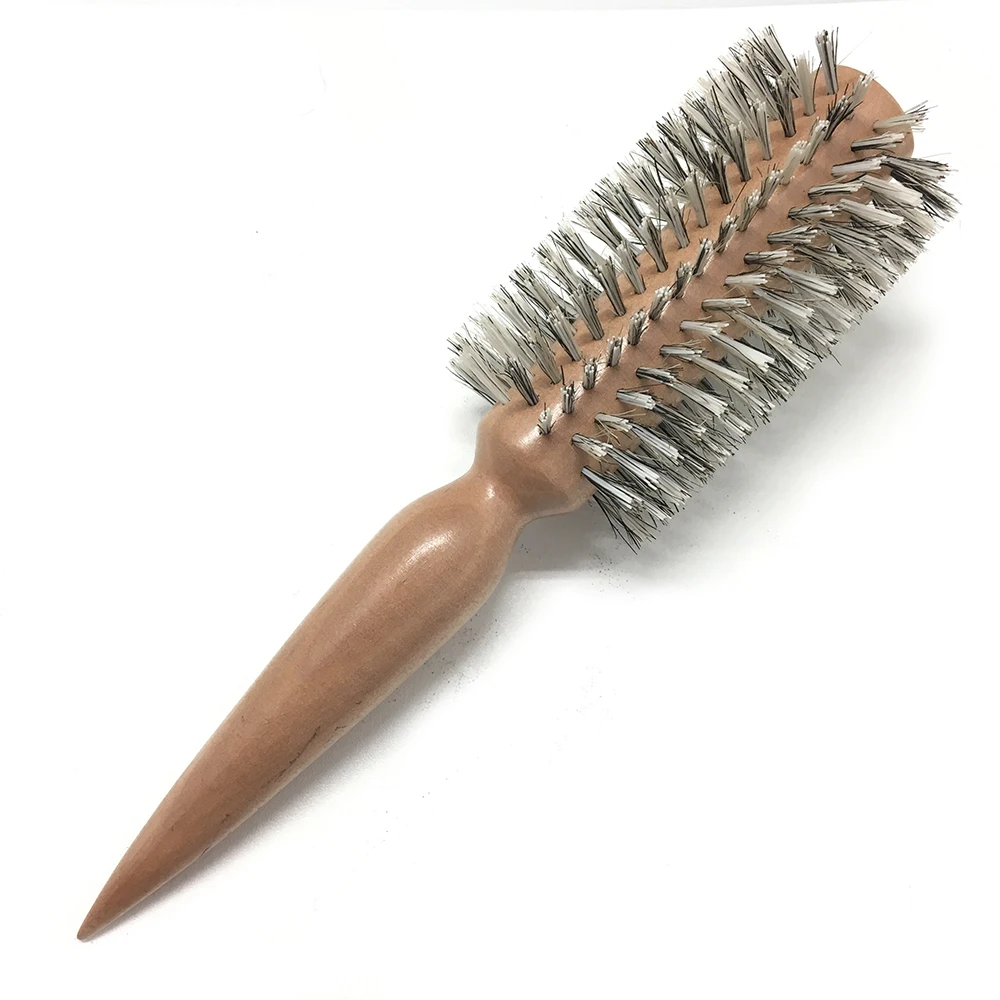 Osaki Brand Vent round hair brush professional Hair brush boar and nylon bristles  Wooden cusp handle brush
