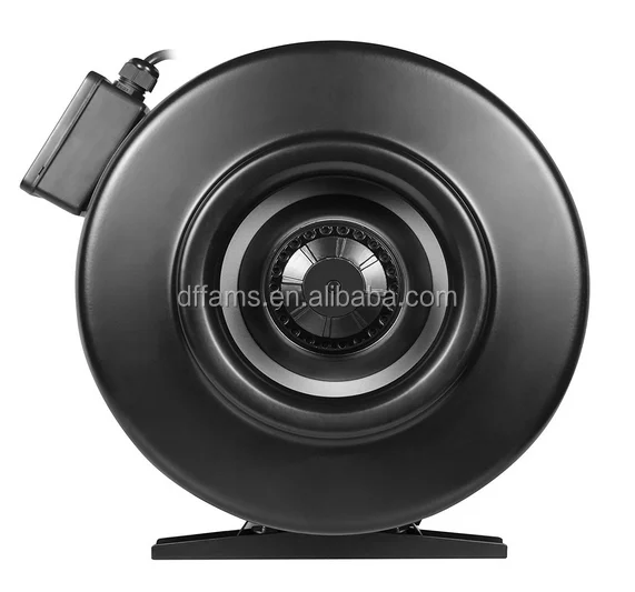 8 Inch Duct Inline Fan, 677 CFM, Strong Centrifugal Metal Duct Fan with Built-In Motor Speed Controller