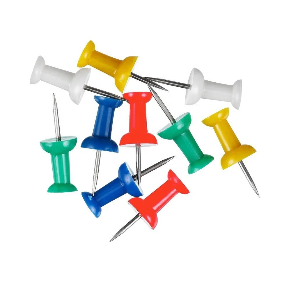 Wholesale 40pcs/box Plastic Cork Board Pins  For Map Colorful Plastic Push Pins