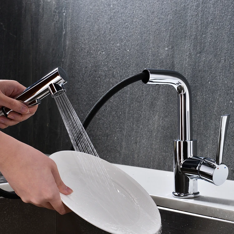 factory wholesale lowest price sanitary pull out kitchen faucet