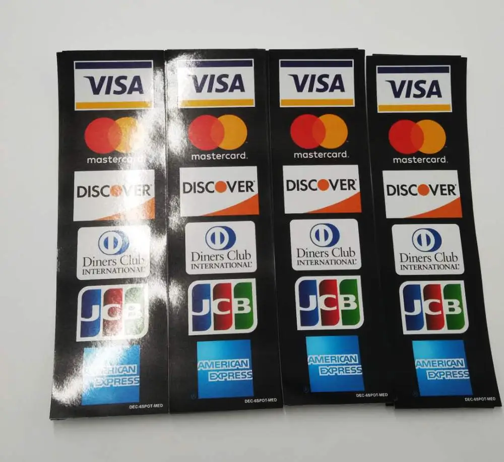 Custom self adhesive visa high quality electronic labels