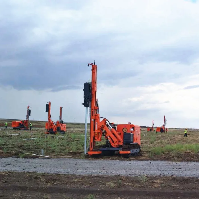 mini excavator float track pile driver for sheet pile