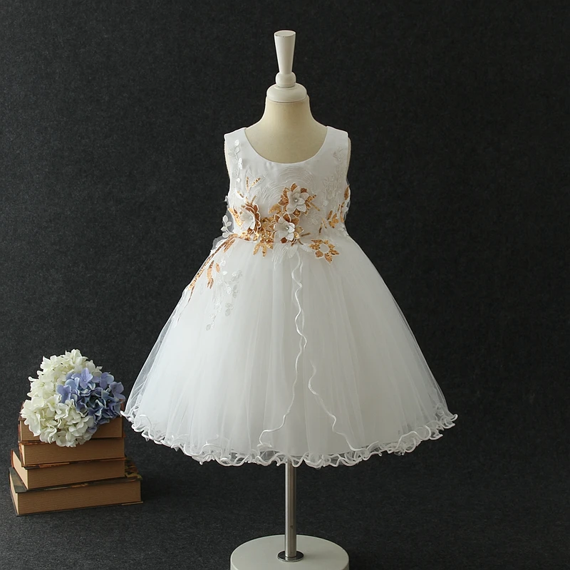 2024 New Design smocked new years eve party dress red fairy princess flower girls party dresses