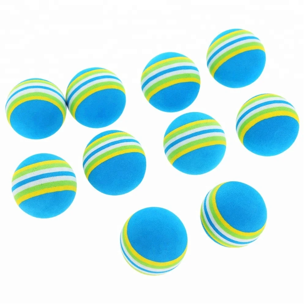Amazon Best Seller EVA Foam Rainbow Color Cat Ball Toy eva foam stresstoy balls dog cat pet plush ball toys