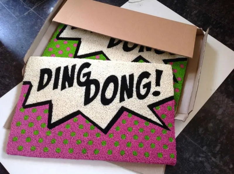 Organic Green Natural Coir Doormats For Walmart Aldi Carrefour