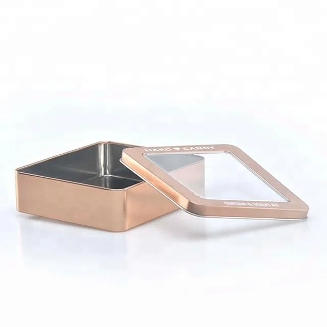 Недорогая медная прямоугольная гигантская жестяная банка с окошком высокого качества на