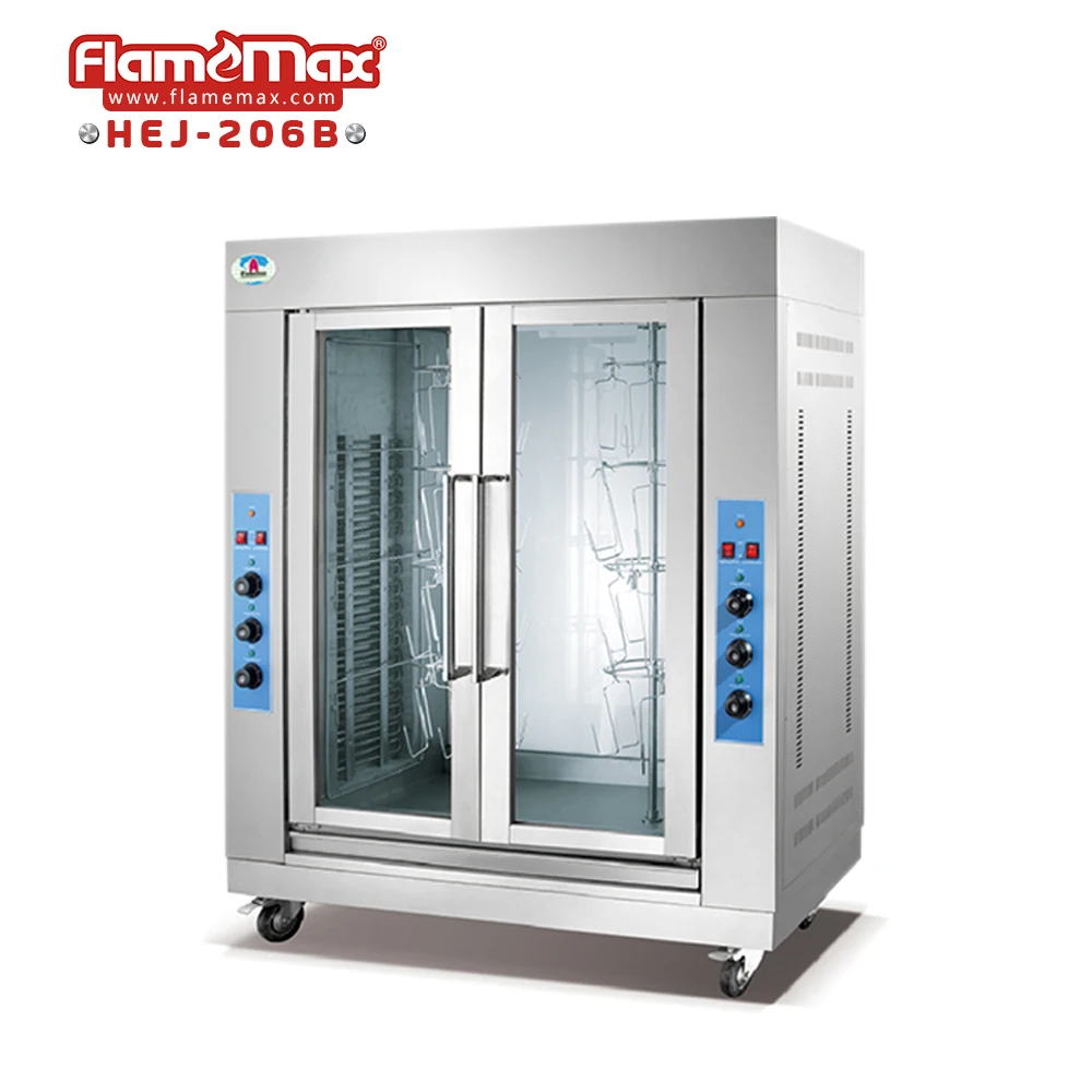 HGJ-168 Stainless steel rotisserie chicken oven/Gas Chicken Rotisserie(4-Basket)/ manufacturer in Foshan