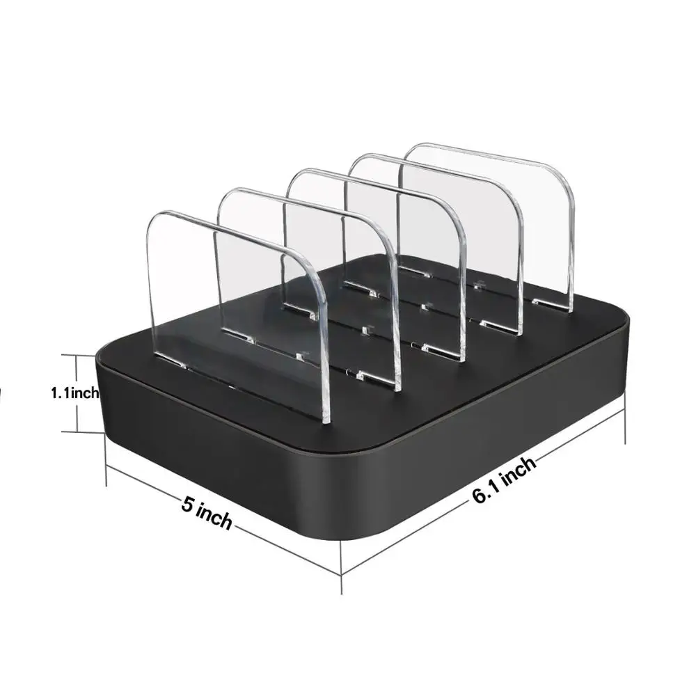4-Port USB hub Charging Dock Station Charger Stand organizer -Tablet/iPAD/Phone