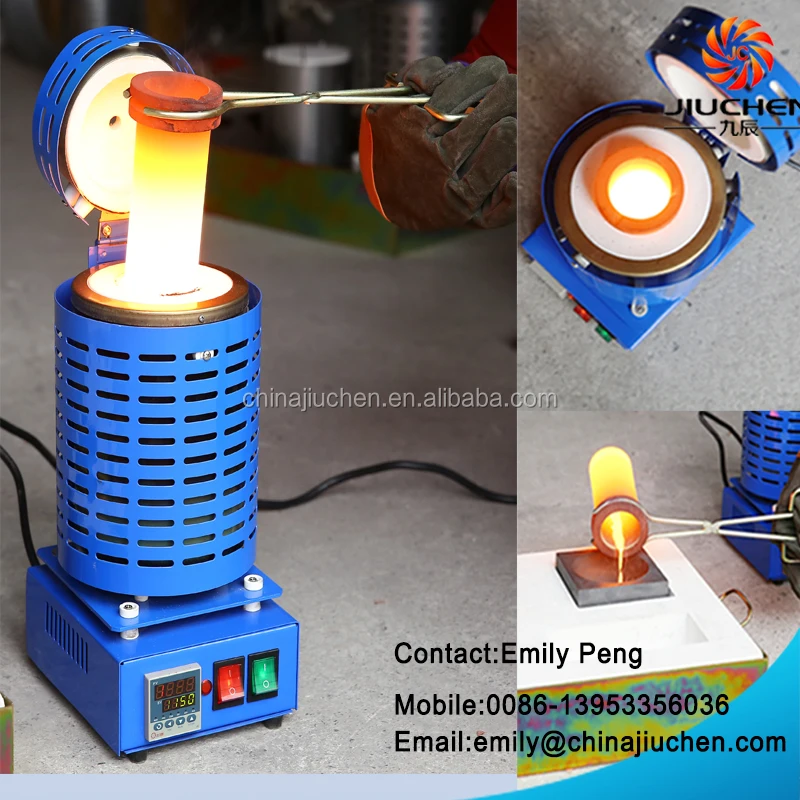 JIUCHEN 4kg Electric Metal Auto Casting Melting Furnace 1150C