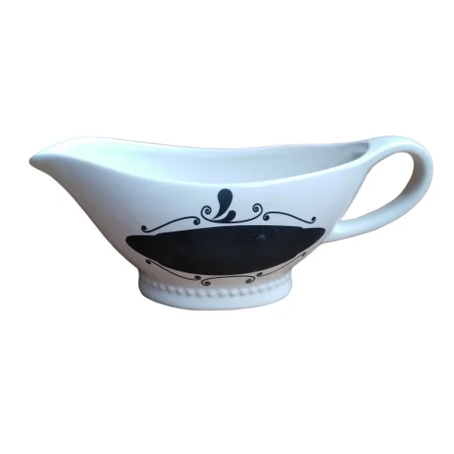 
Dehua ceramic juice cup white color with blackboard decal Juice Taste Sauce Boat Ceramic Steak Sauce Boat Juice Cup 