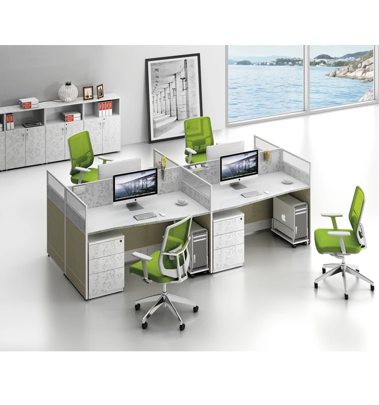 shenzhen custom 4 seat office workstation cubicle