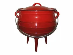 No.1/4 Potjie 3 legs Enamel Stock Witches Potjie Pot Cast iron Cauldron