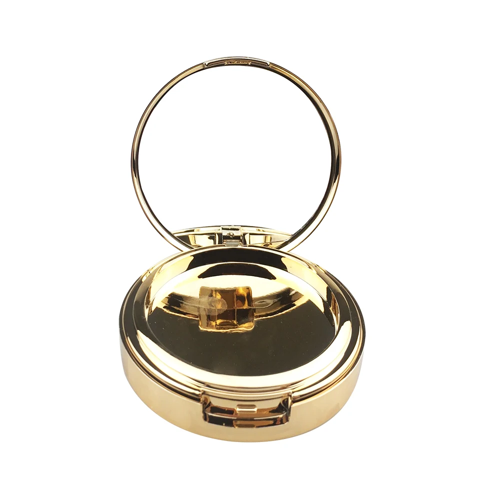 Customized 15g 0.5oz Empty Luxurious Gold Foundation Make-up Powder Container Air Cushion Puff Case