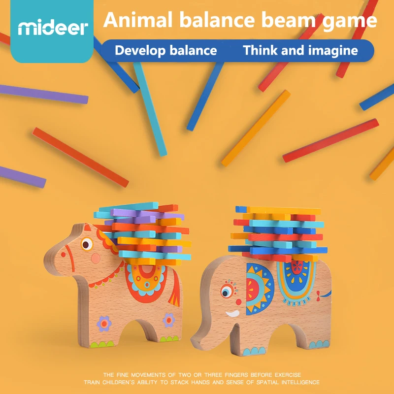 
Mideer Wooden balance beam toy,wooden toys educational,Children Learning Play Puzzle Games 