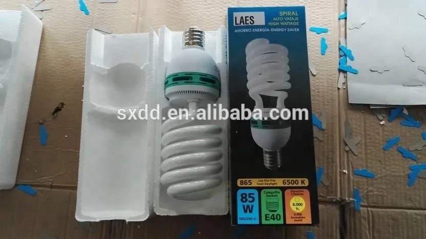 free samples compact fluorescent lamp China suppliers Spiral energy saving lamp high power high lumen 55W 65W 85W 105W E27 B22
