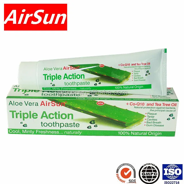 AirSun Fresh Mint Aloe Vera Triple Action Natural Toothpaste