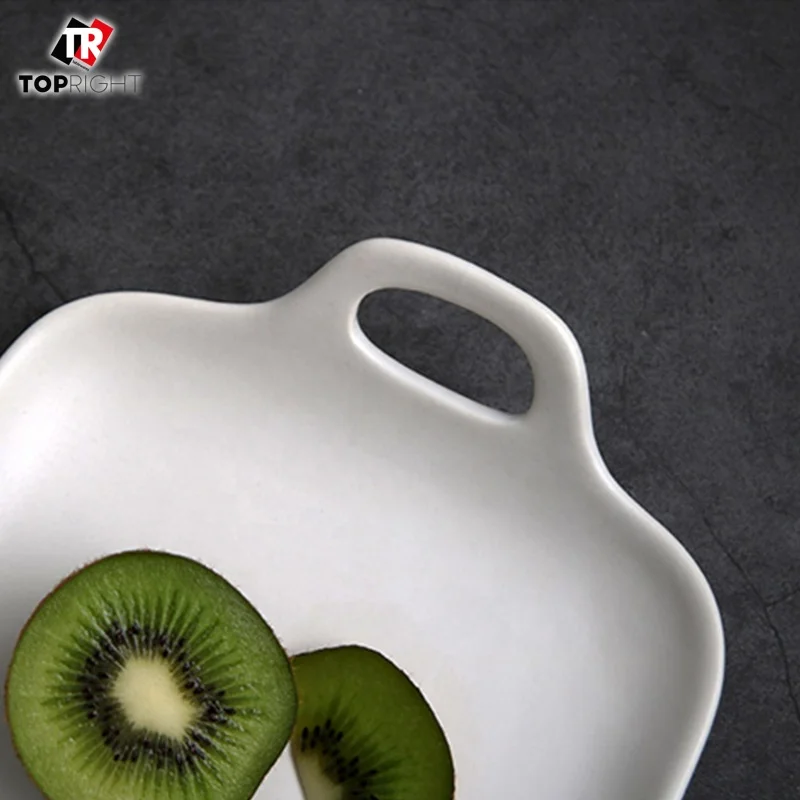 baking dish, Rectangular pan with handles, light blue serving dish