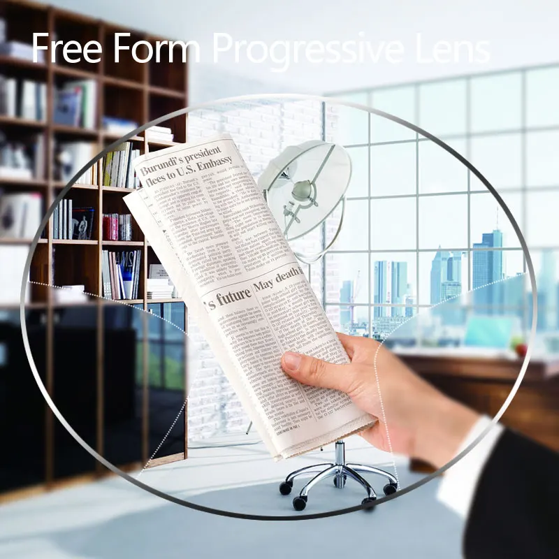 Digital office progressive lenses uv++ blue block optical lens