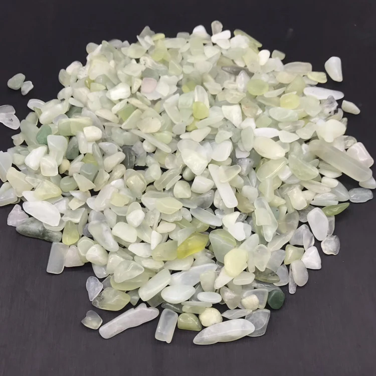
Wholesale High Quality Factory Price Natural Rreen Xiu Jade Crystal Pea Gravel For landscaping Healing 
