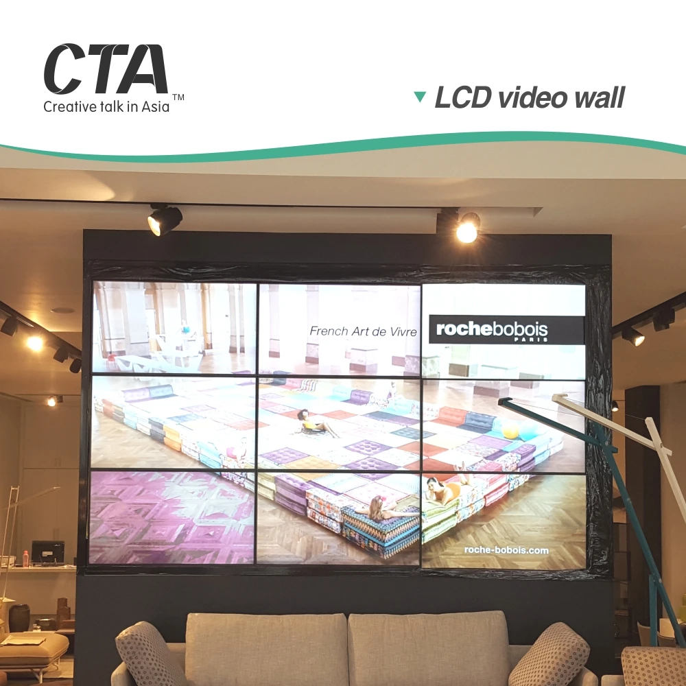 Sexy lcd video wall full HD for indoor advertising