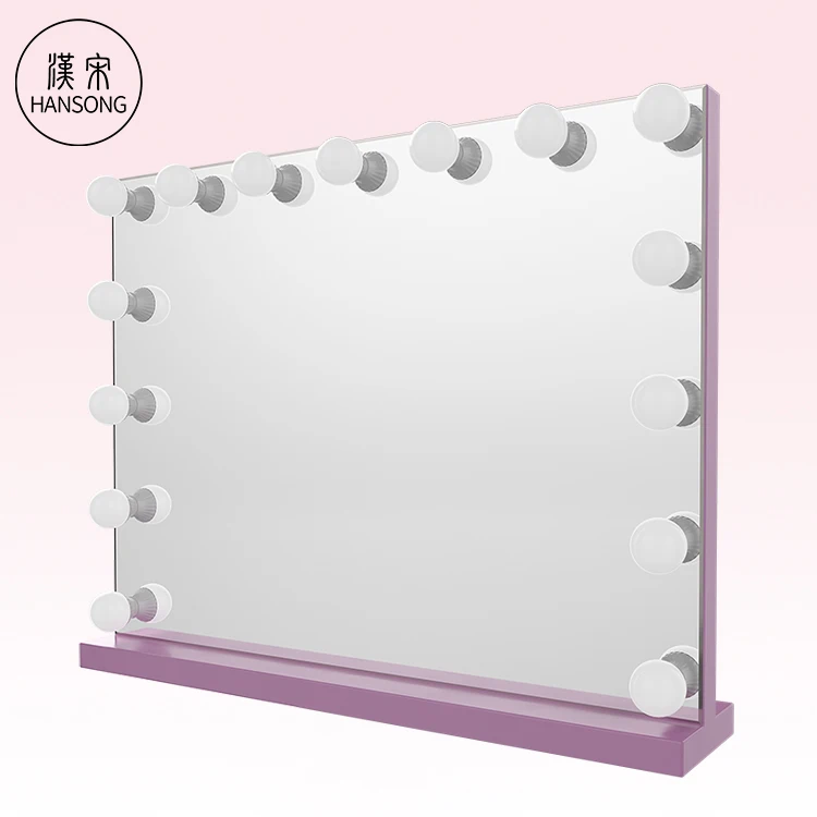 Tabletops LED Lighted Hollywood Makeup Mirrors with Lights Dimmable Bulbs