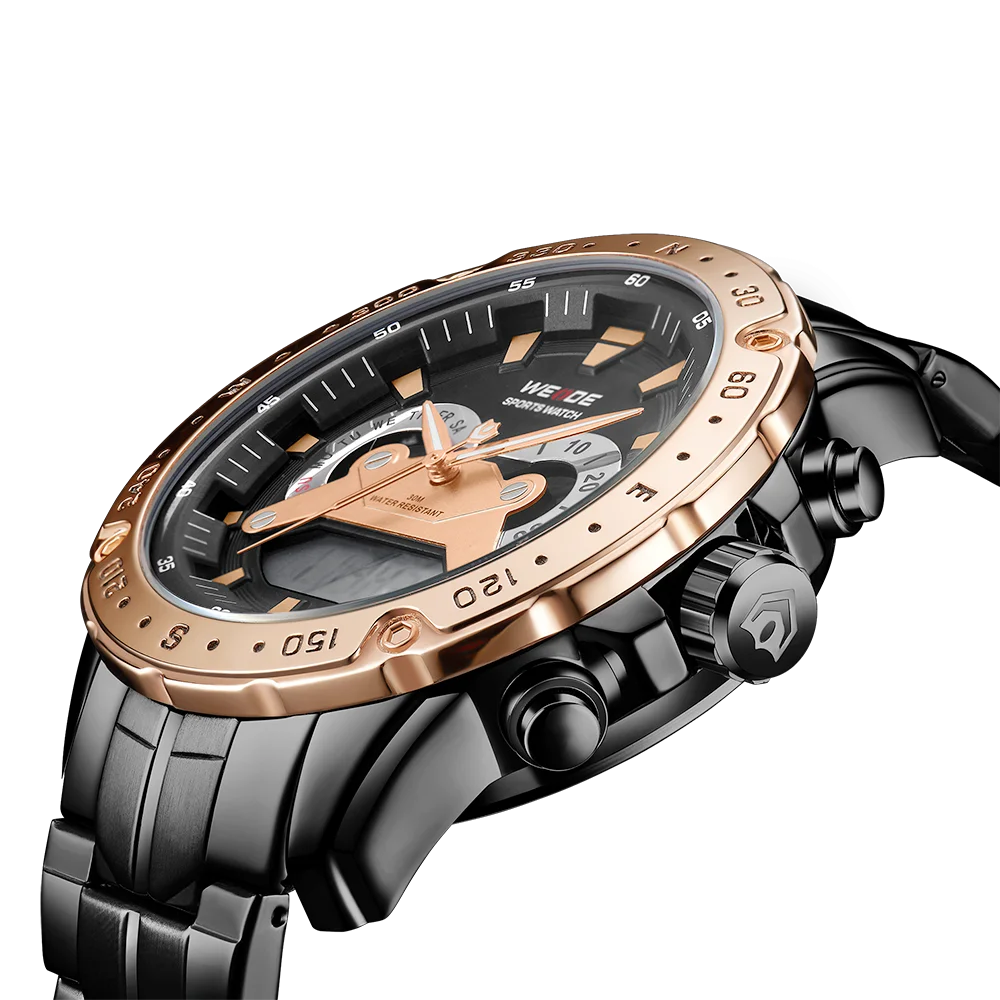 New Products Wholesale Fashion Digital Sports Watches 3ATM Water Resistant Japan Movement Stainless Steel Watch