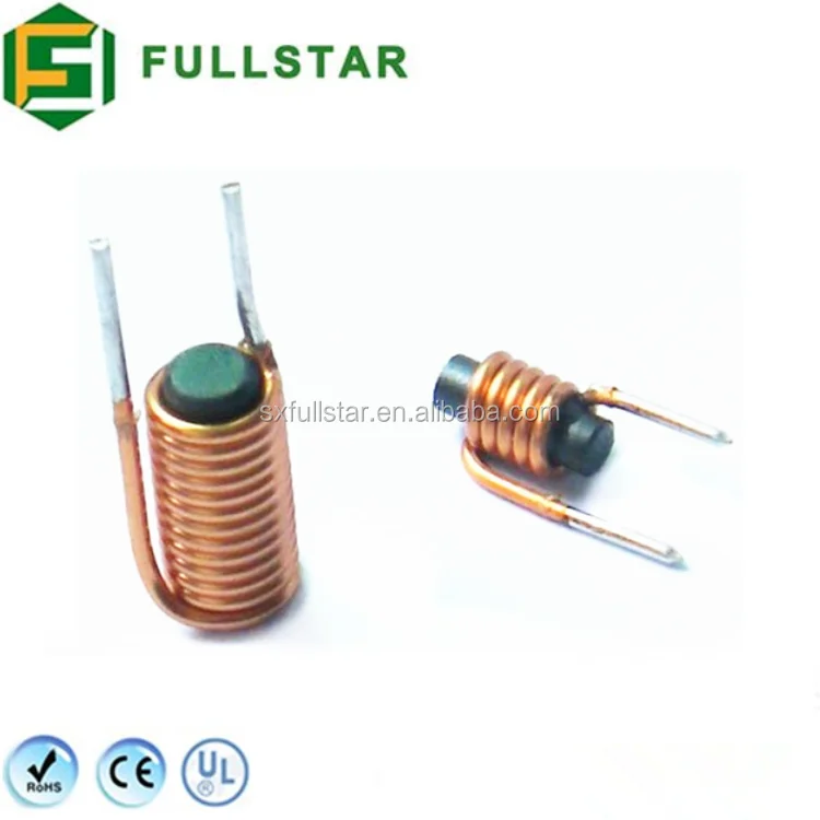  Small Size Copper Wire Wound Rod Ferrite Core Inductor 25uH Air Bobbin