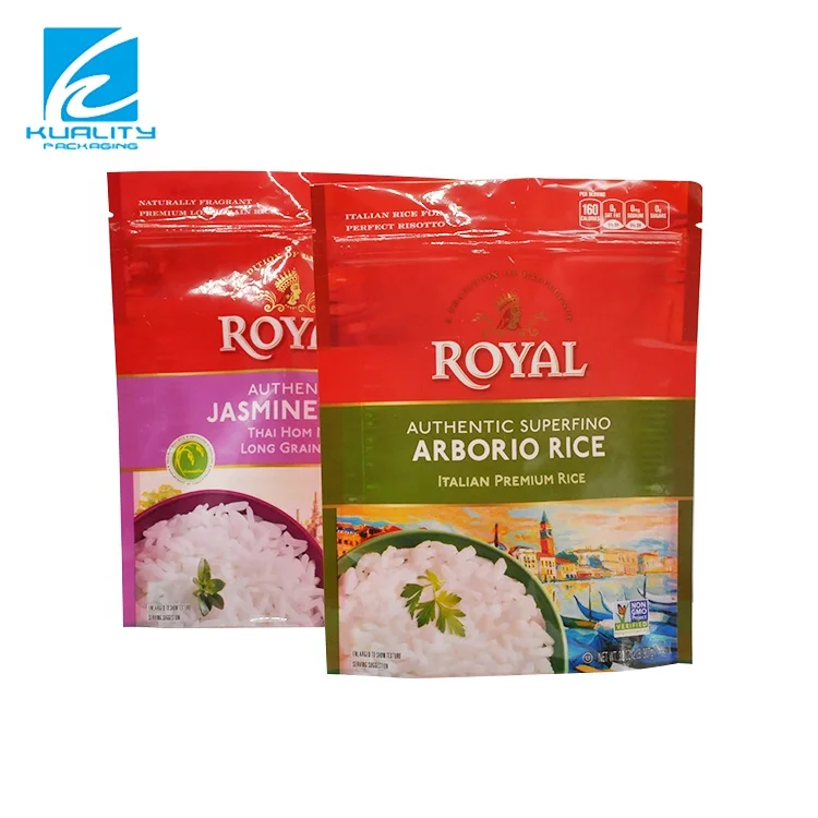 food safty grade 5kg plastic stand up nylon bag with zip for Thailand rice