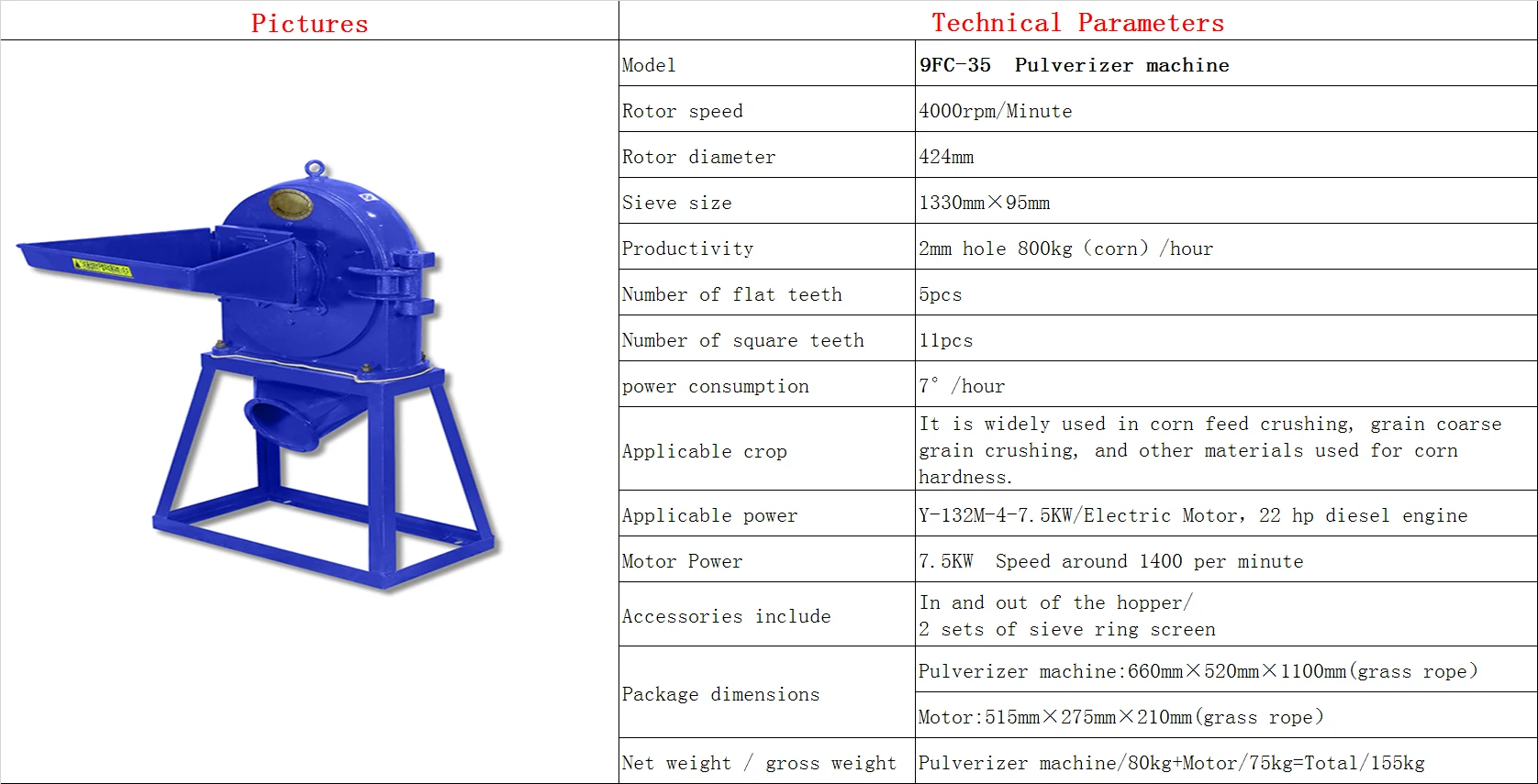 Commercial Mill Grain Milling Straw Corn Pulverizer Grinder Grinding Machine