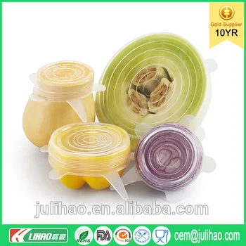 Силиконовые растягивающиеся крышки, умные крышки, вакуумные крышки