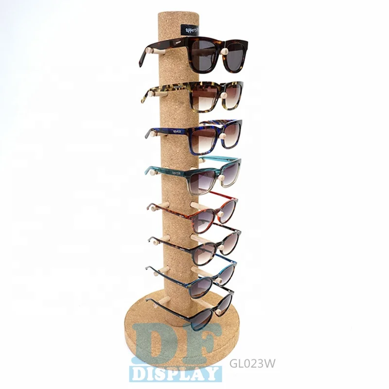 Custom eyewear display wood spectacle holder sunglasses display case sunglasses show case sotenedor para anteojos