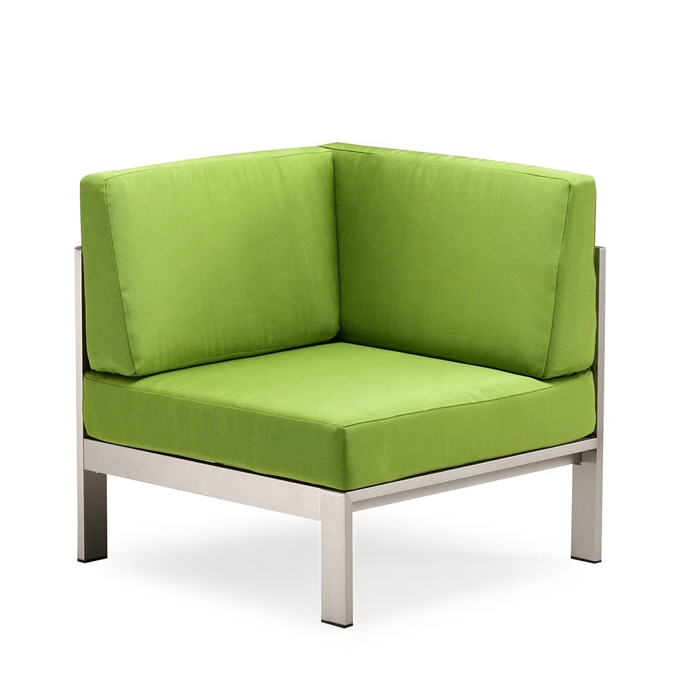 Outdoor furniture metal frame fabric cushion luxury garden sofa
